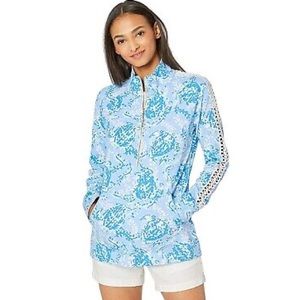 Lilly Pulitzer Skipper Popover Jacket in Blue Peri Turtley